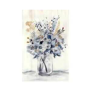 Abstract Flower Unframed Canvas Wall Art  24" X 36"